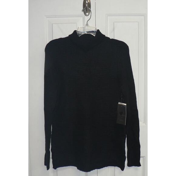 Devotion by Cyrus Women's Cowl Neck Ribbed Tunic Sweater in Black Small MSRP $54 - Picture 3 of 5